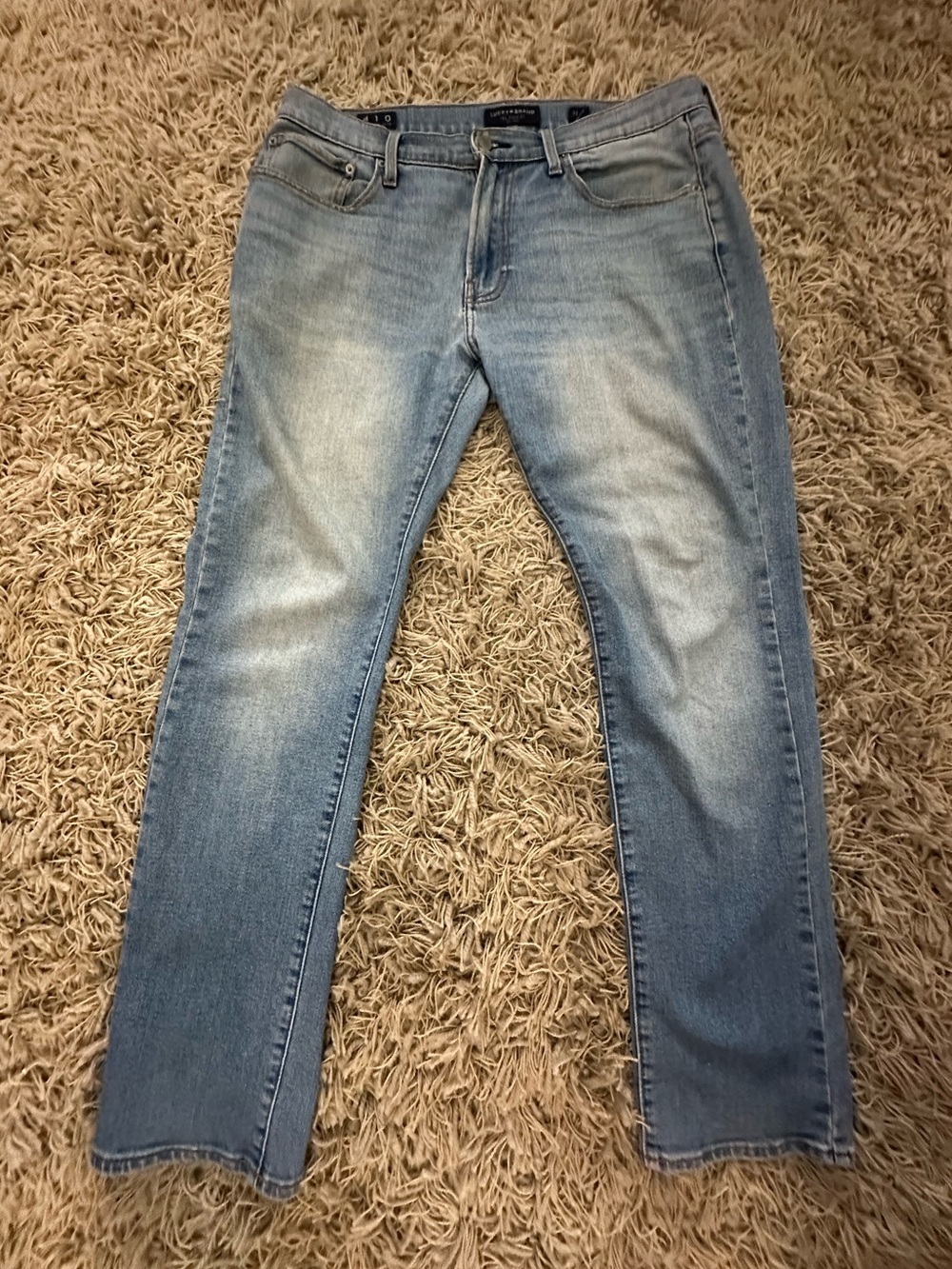 Lucky Brand Men's Light Wash Athletic Slim Straight Jeans - 32/32